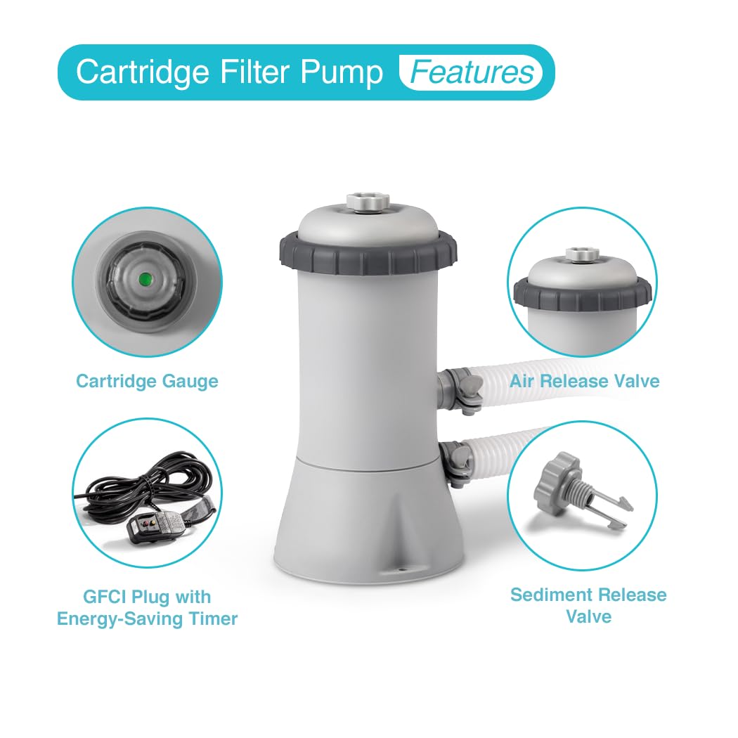 Intex Krystal Clear Cartridge Filter Pump for Above Ground Pools