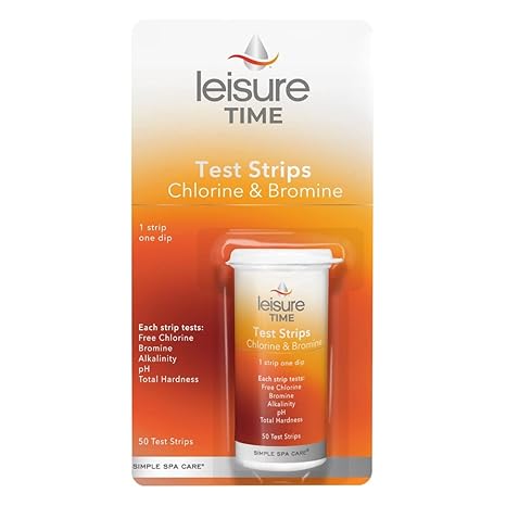 LEISURE TIME Spa & Hot Tub Test Strips for Chlorine and Bromine