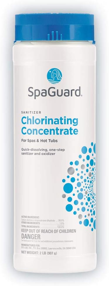SpaGuard Spa Chlorinating Concentrate - Advanced Spa Water Treatment for Hot Tubs and Spas, Quick Dissolving Oxidizer - 2 Lbs