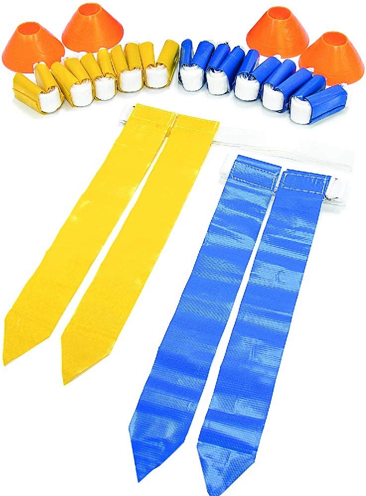SKLZ 10 Man Flag Football + End Zone Pylons, Complete Indoor & Outdoor Training Set