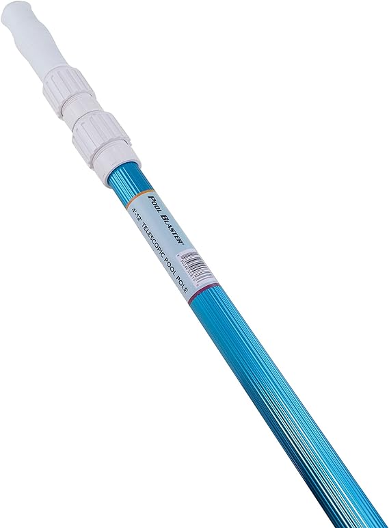 POOL BLASTER 12 Foot Telescopic Aluminum Swimming Pool Pole