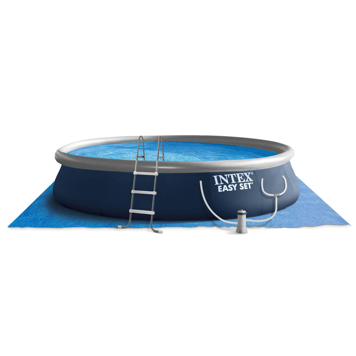 Intex Easy Set 15' x 42" Round Inflatable Outdoor Above Ground Swimming Pool Set with 1000 GPH Filter Pump