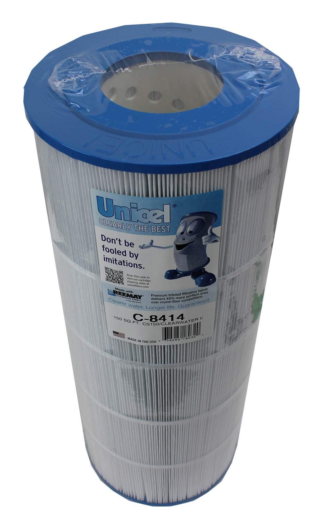 Unicel 150 Square Foot Swimming Pool and Spa Replacement Filter Cartridge with Urethane End Caps for Multiple Pool Filter Models