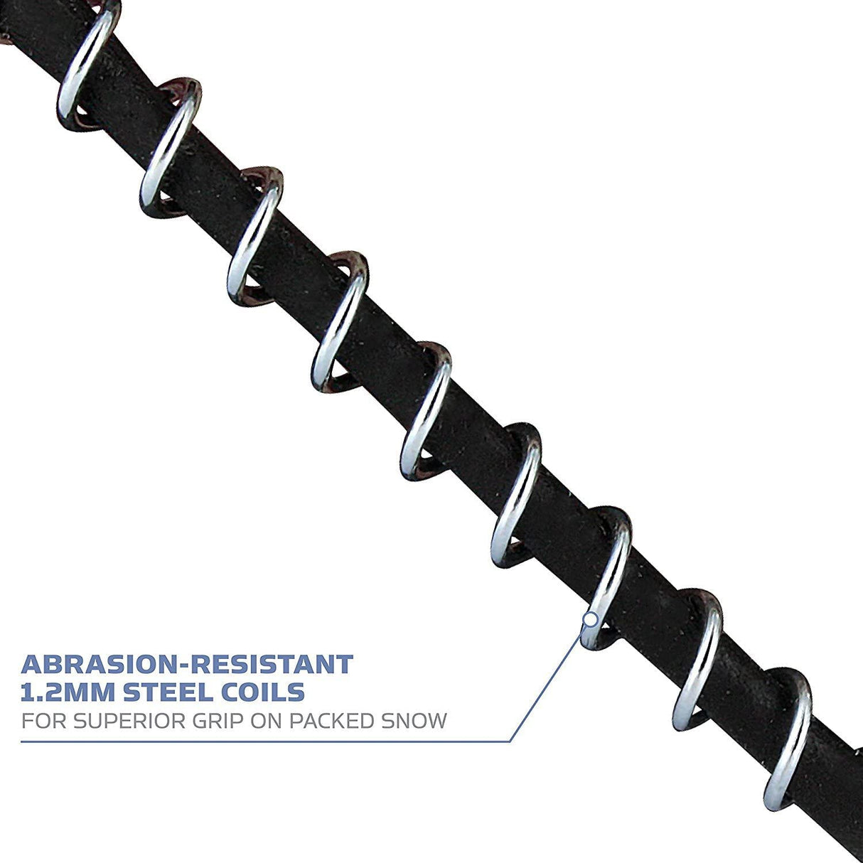 YakTrax Walk Ice & Snow Grips for Walking Shoes, Elastic Rubber Strap & 1.2mm Steel Coils, Provides Traction in Ice & Snow