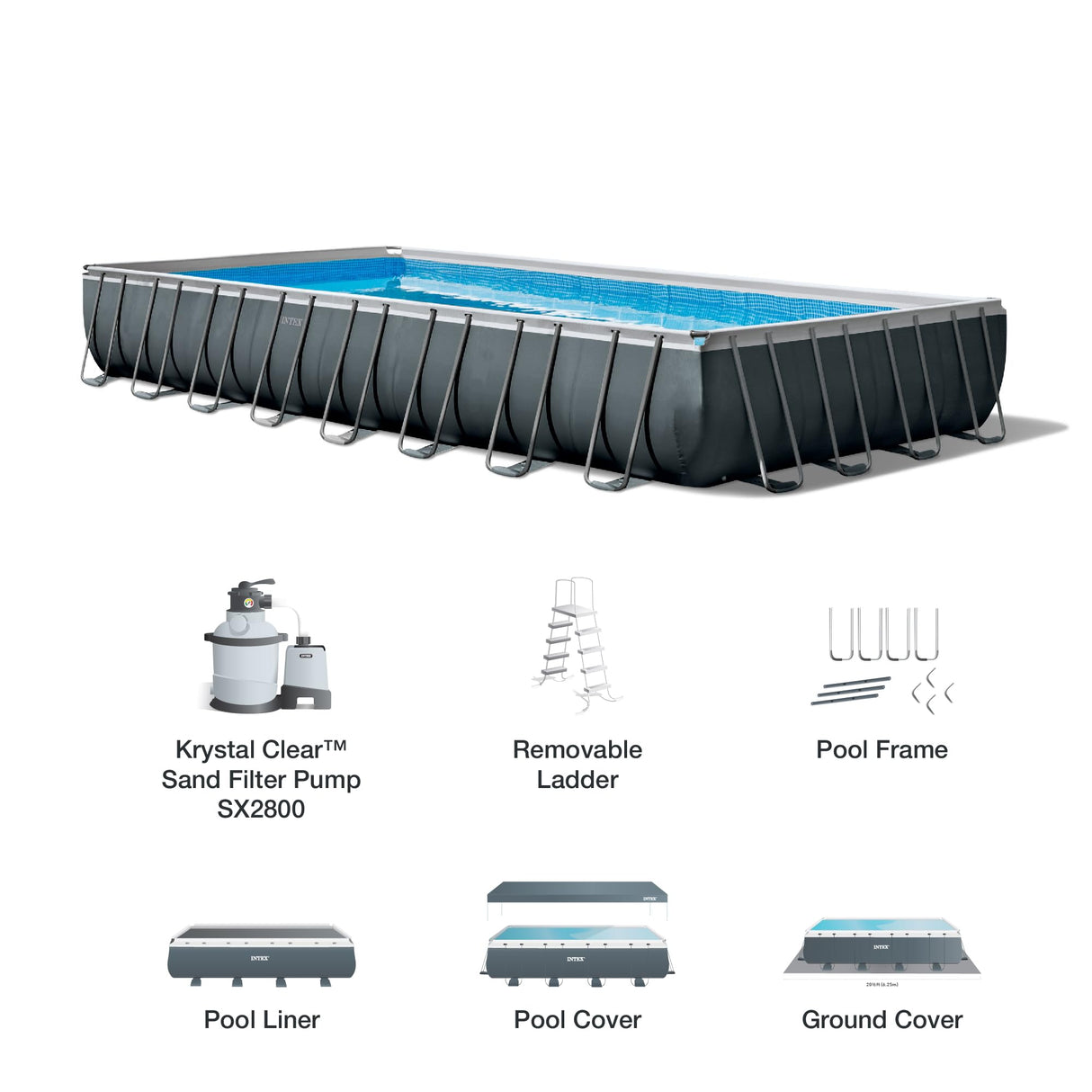 Intex 26367EH Ultra XTR Deluxe Rectangular Above Ground Swimming Pool Set