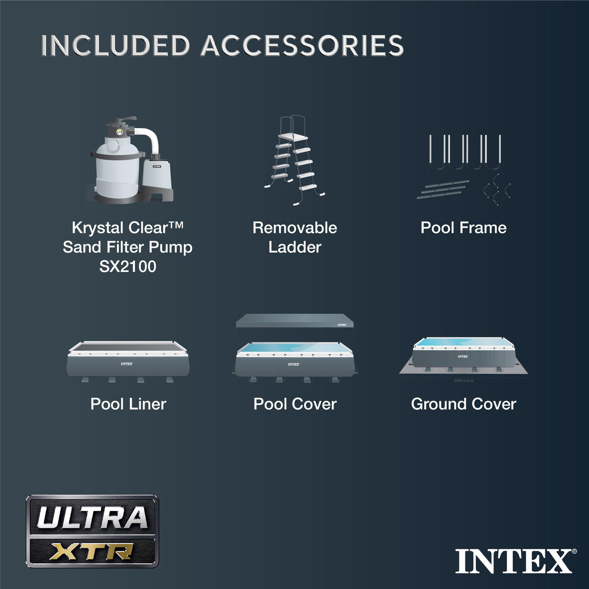 Intex 26367EH Ultra XTR Deluxe Rectangular Above Ground Swimming Pool Set