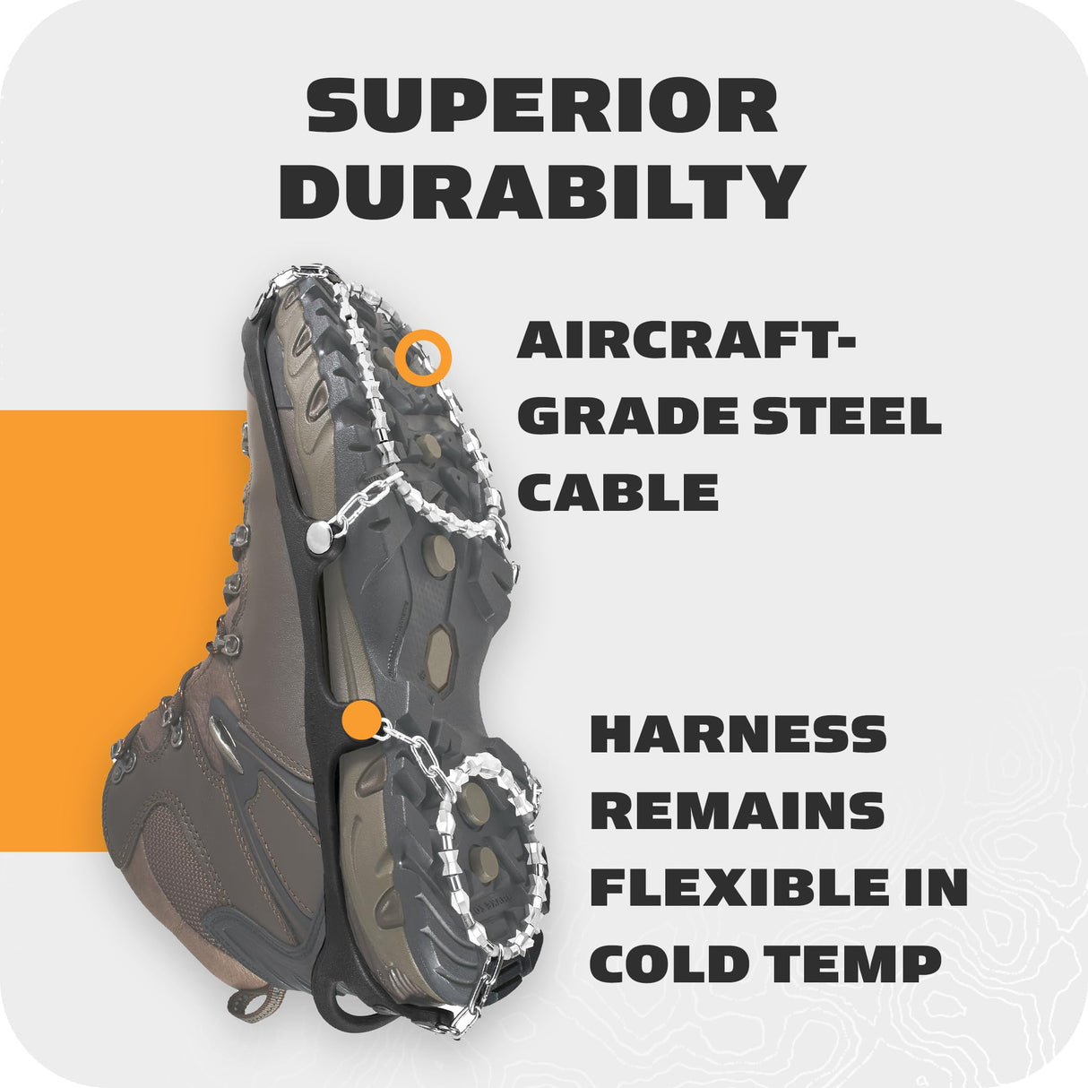 Yaktrax Diamond Grip - Full-Foot Traction on Ice, Snow, & Multi-Terrain Surfaces - Swiveling Diamond Bead Grip Points - Cold-Resistant Easy On/Off Elastic Upper Band