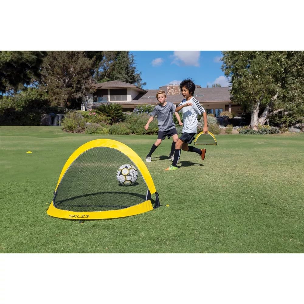 SKLZ Playmaker Portable Pop-Up Goal Set for Training and Pickup Games (Includes 2 Goals)