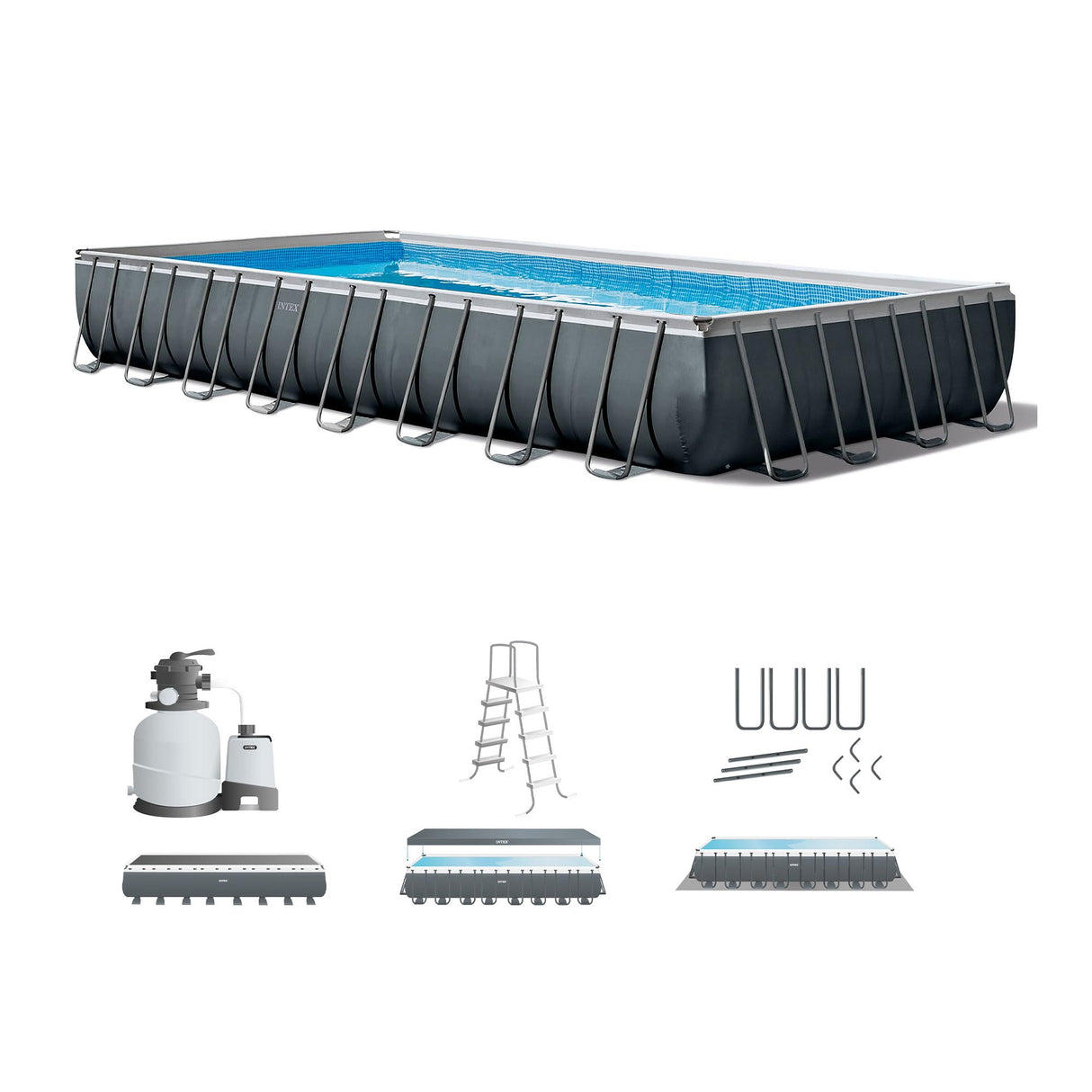 Intex 26367EH Ultra XTR Deluxe Rectangular Above Ground Swimming Pool Set