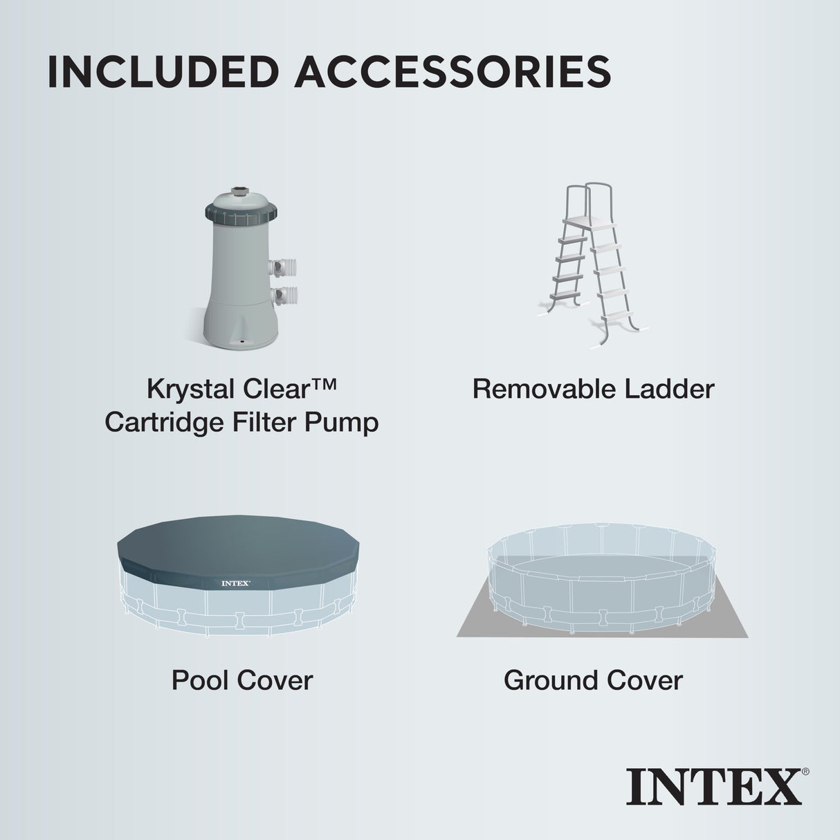 Intex Prism Frame Above Ground Swimming Pool Set