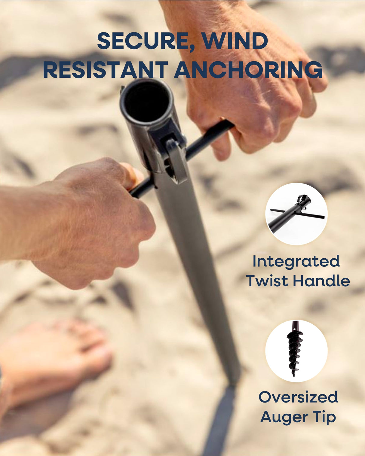 Sport-Brella Premiere XL 9-Foot Umbrella - Heavy-duty 1.25" Center Pole & Twist Handle Auger - UPF 50+ Sun Protection - Privacy Side Panels, Zippered Windows & 2 Interior Pockets - Carry Bag Included