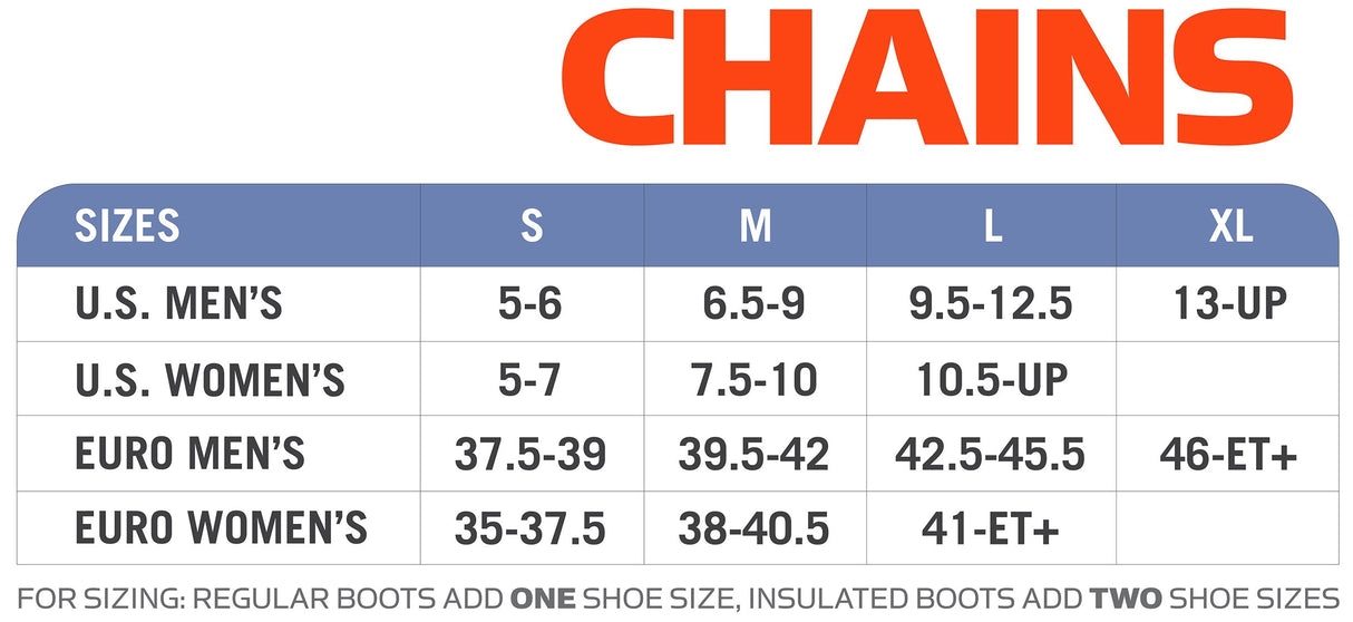 Yaktrax Traction Chains for Walking on Ice and Snow (Pair)