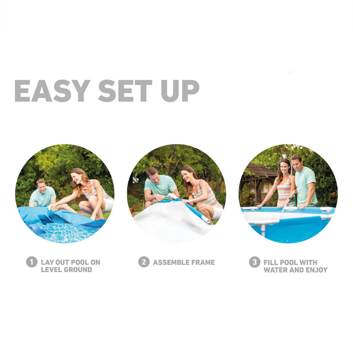 Intex 28206EH Large Round Above Ground Swimming Pool 10 Foot by 30 Inch