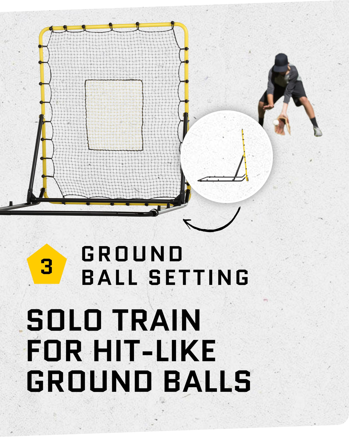 SKLZ Baseball - Softball Rebounder: Boost Your Defensive Skills with Realistic Ground Balls, Line Drives, and Pop Flies. Improve Reaction Time, Hand-Eye Coordination, and Overall Fielding Performance!