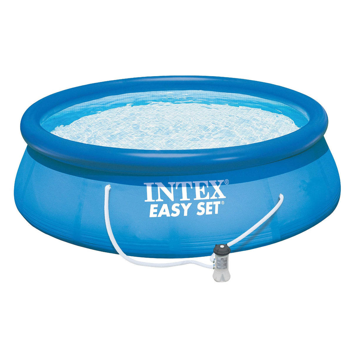Intex 15' x 4 Inflatable Pool, Ladder, Pump and Hydrotools Chlorine Dispenser
