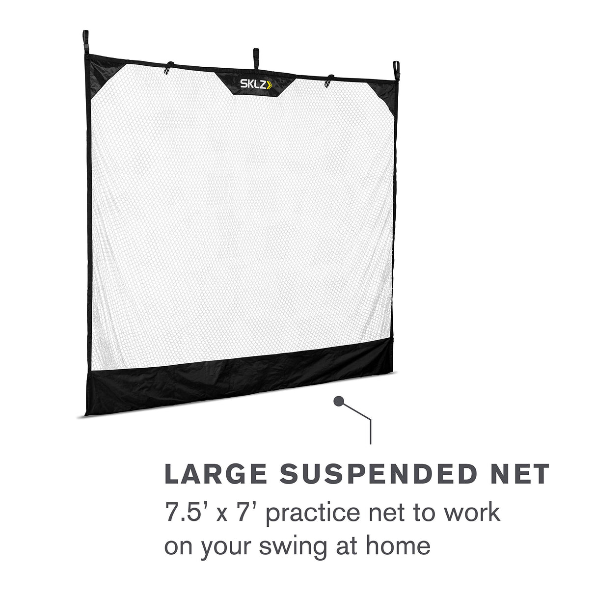 SKLZ Baseball, Softball, and Golf Hanging Net for Hitting, Pitching and Driving Practice (7-feet X 7.5-feet)