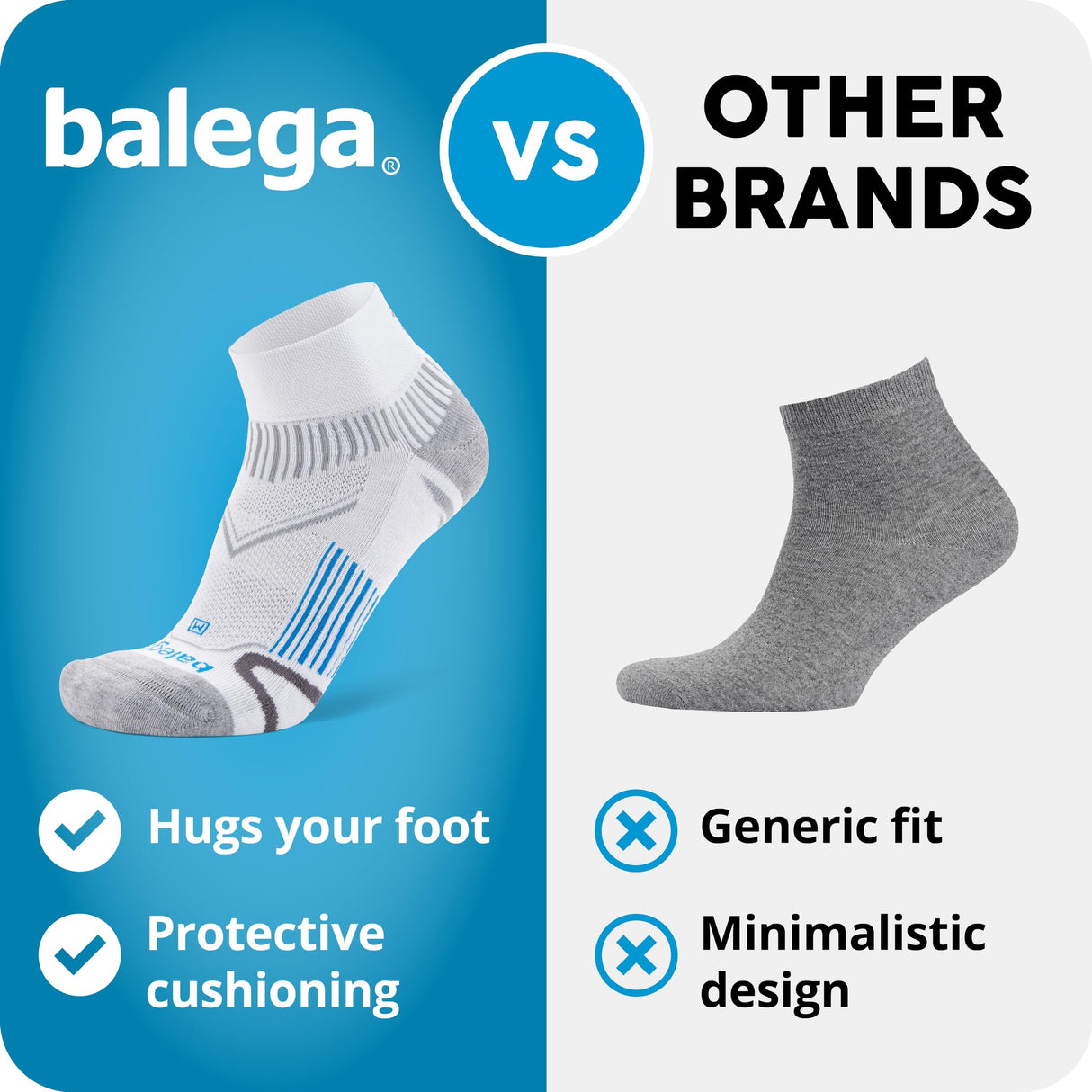 Balega Women's Enduro V-Tech Arch Support Performance No Show Athletic Running Socks (1 Pair)