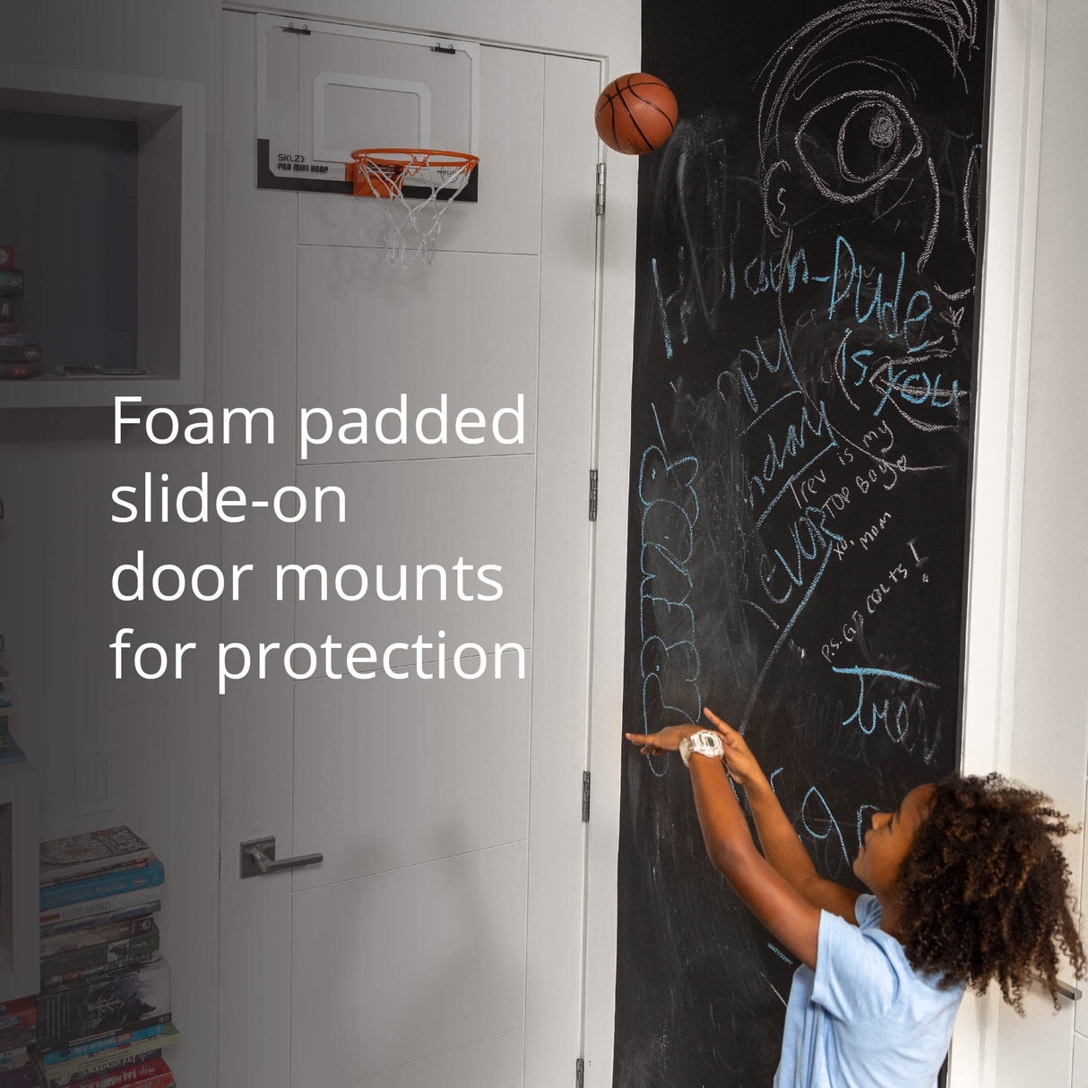 SKLZ Pro Mini Hoop Flip Over-The-Door Basketball Hoop with Flip-up Rim