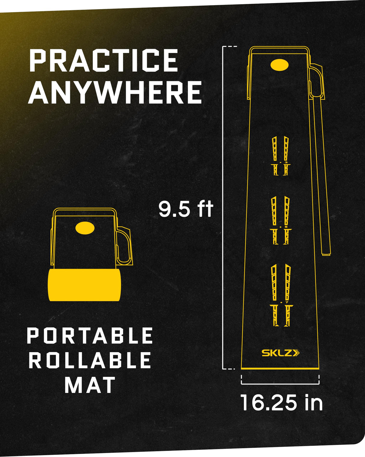 SKLZ ACCELERATOR PRO - Indoor Golf Putting Mat with Auto-Ball Return & Behind-the-Hole Ball Collector - Putter Alignment Guides at 3, 5 & 7 Feet - Rubber-Backed Mat Provides Multi-Surface Stability