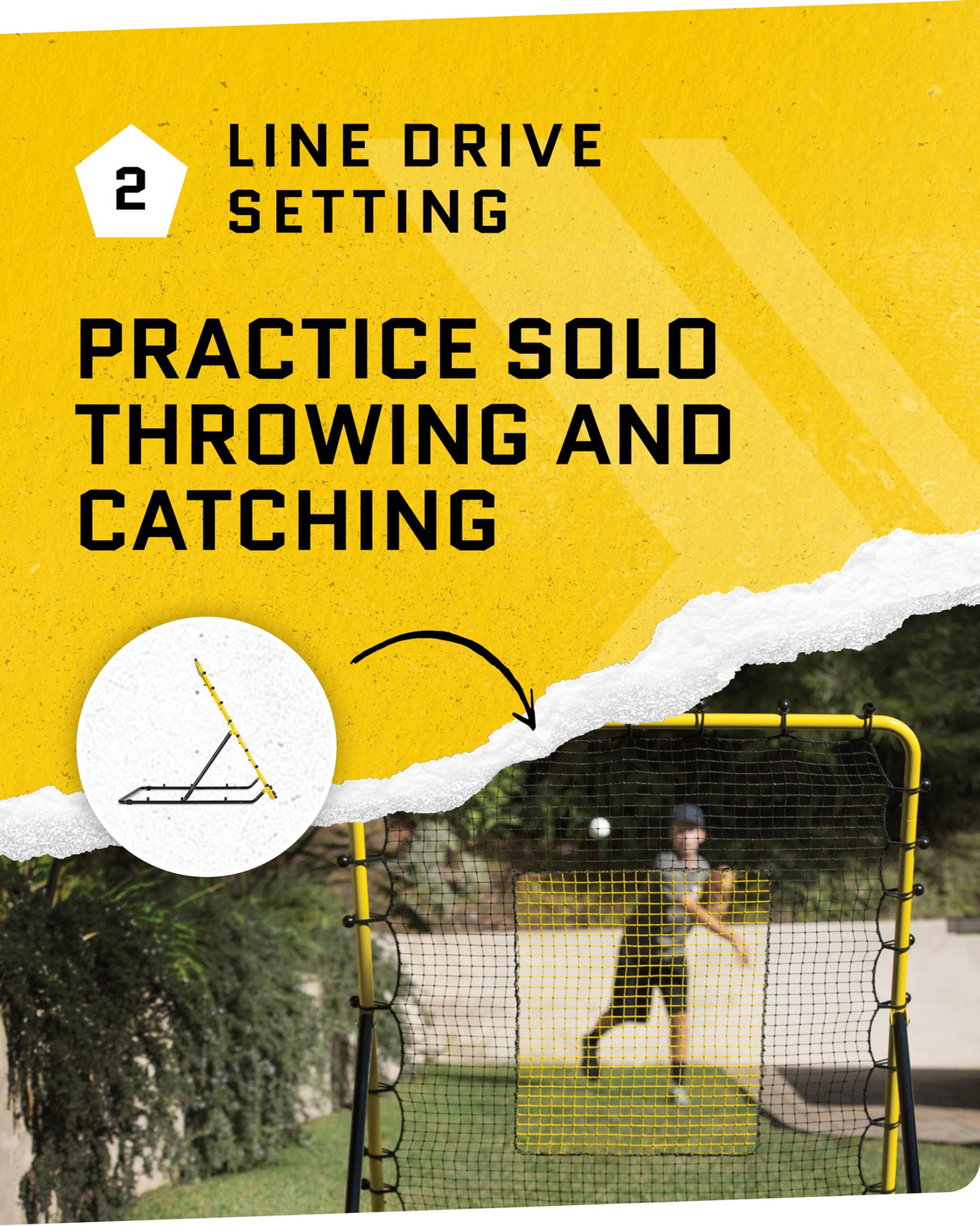 SKLZ Baseball - Softball Rebounder: Boost Your Defensive Skills with Realistic Ground Balls, Line Drives, and Pop Flies. Improve Reaction Time, Hand-Eye Coordination, and Overall Fielding Performance!