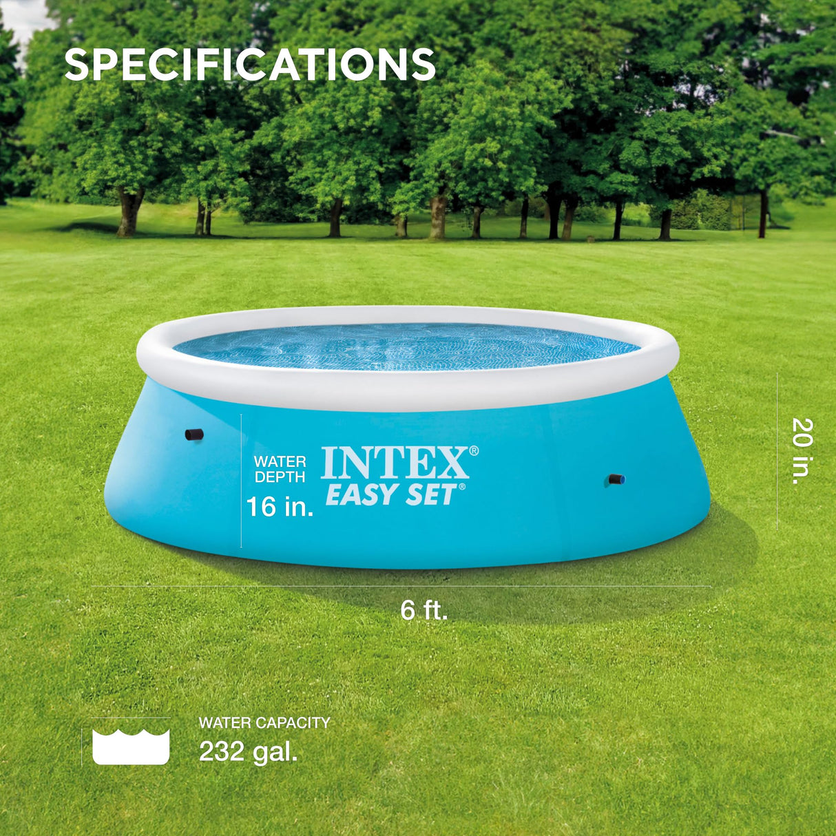 Intex Inflatable Portable Above Ground Outdoor Kids Swimming Pool, Blue