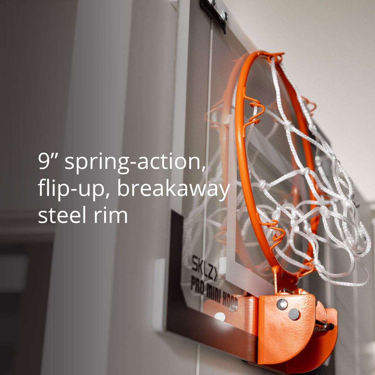 SKLZ Pro Mini Hoop Flip Over-The-Door Basketball Hoop with Flip-up Rim