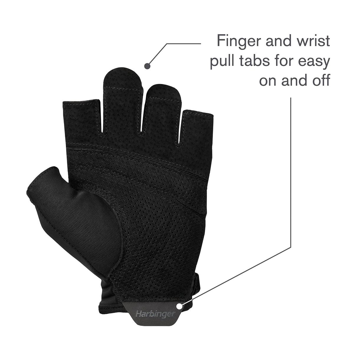 Harbinger Pro Gloves 2.0 for Weightlifting, Training, Fitness, and Gym Workouts - Unisex Black X-Large