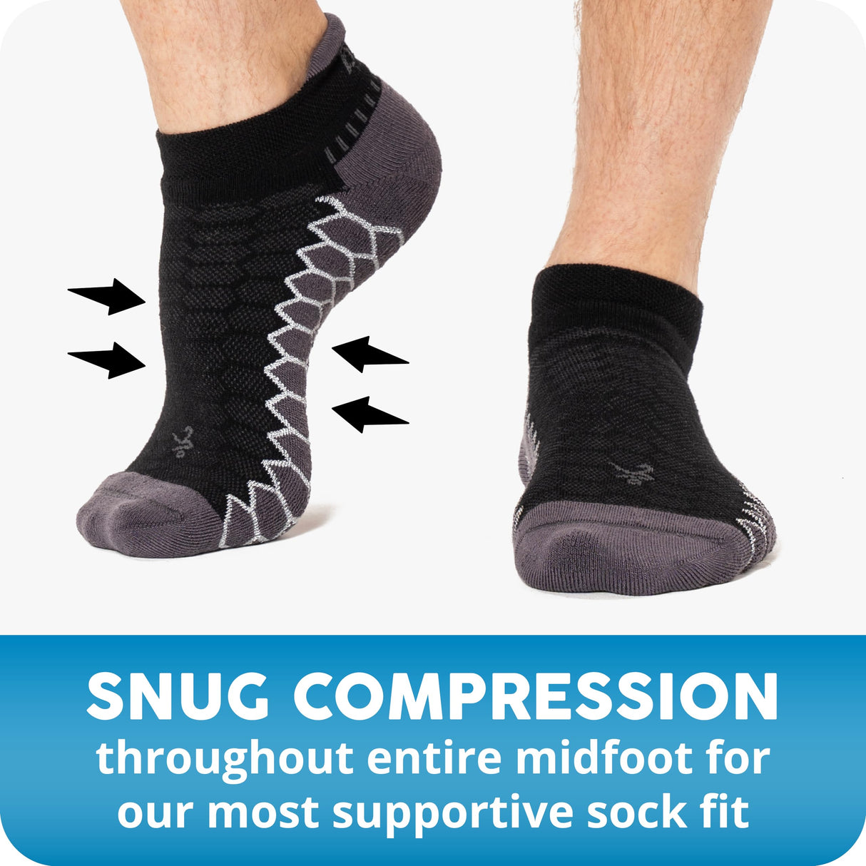 Balega Silver Compression Fit Performance No Show Athletic Running Socks (1 Pair)