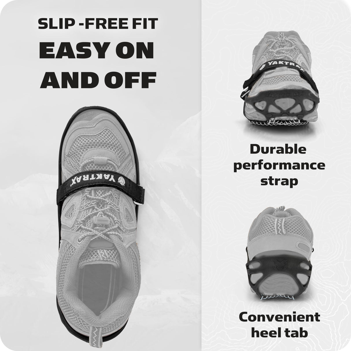 Yaktrax Pro Traction Cleats for Walking, Jogging, or Hiking on Snow and Ice