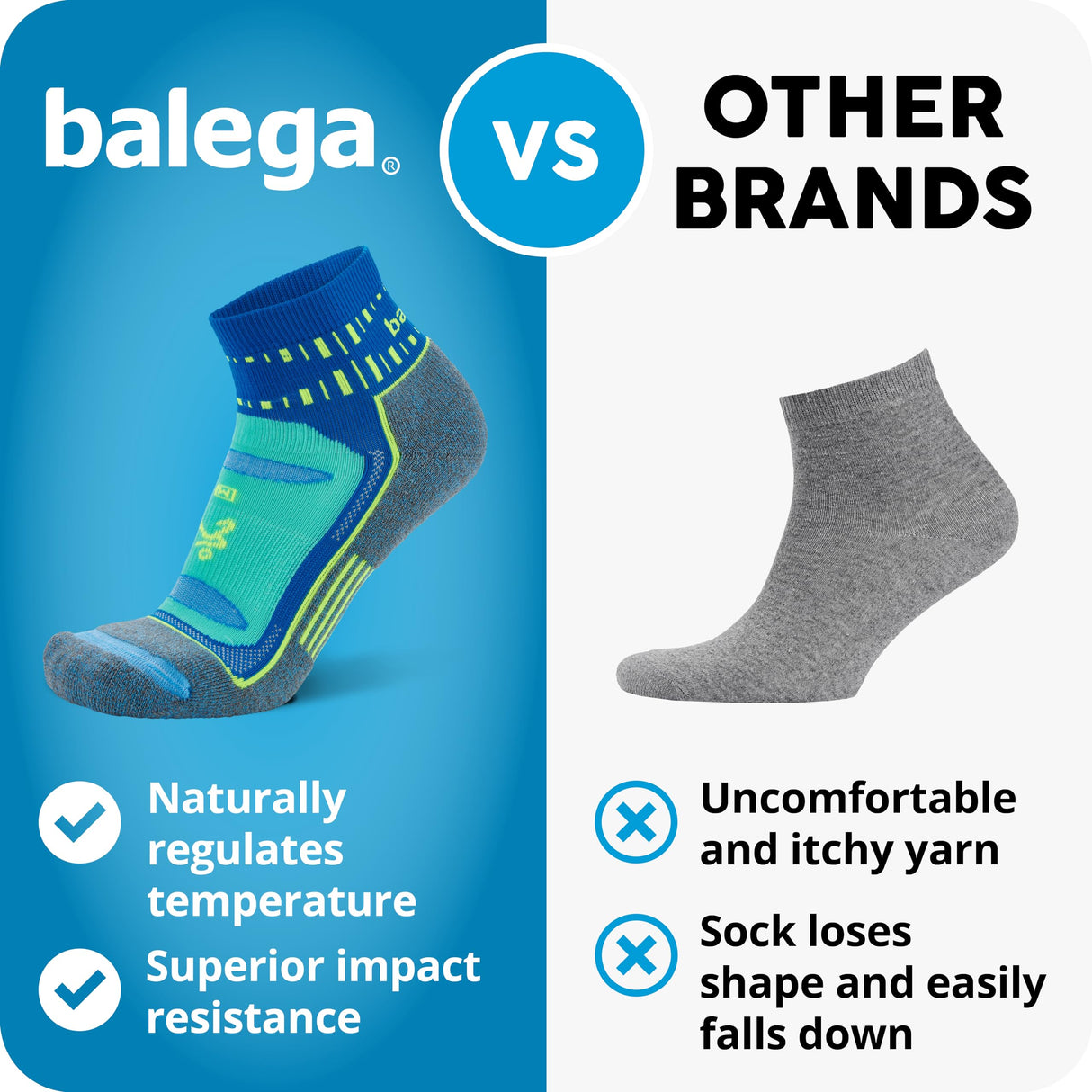 Balega Blister Resist Performance Quarter Athletic Running Socks for Men and Women (1 Pair)