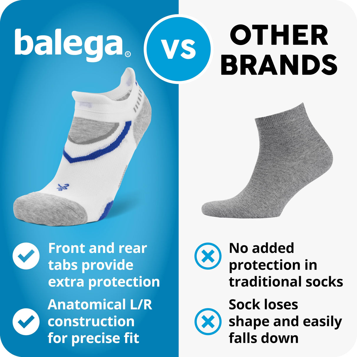 Balega Women's Ultraglide Cushioning Performance No Show Athletic Running Socks (1 Pair)