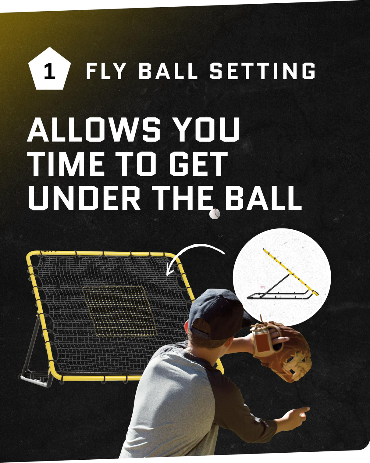 SKLZ Baseball - Softball Rebounder: Boost Your Defensive Skills with Realistic Ground Balls, Line Drives, and Pop Flies. Improve Reaction Time, Hand-Eye Coordination, and Overall Fielding Performance!