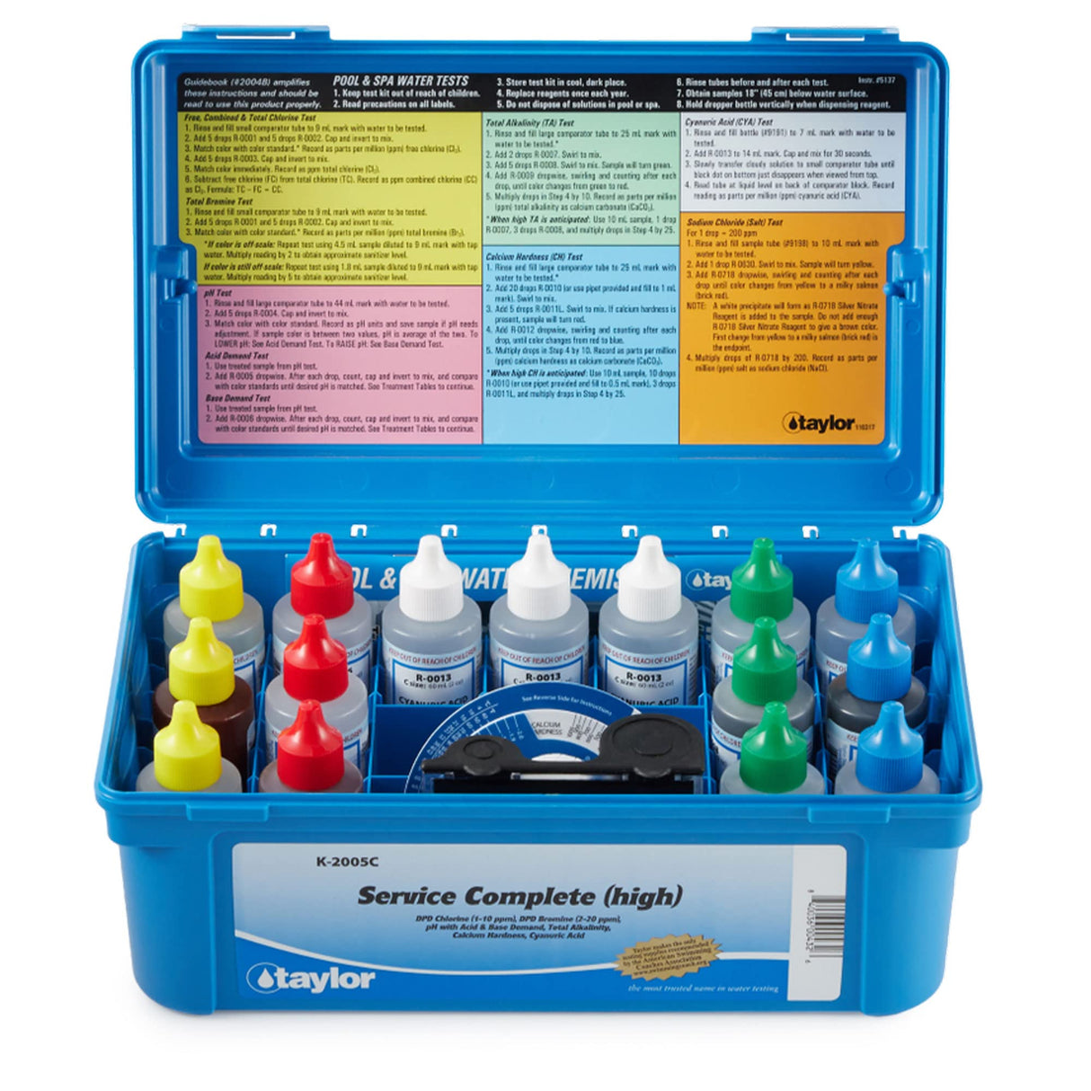 Taylor Complete Pool & Spa Test Kit - High Range K-2005C 2 oz Reagents