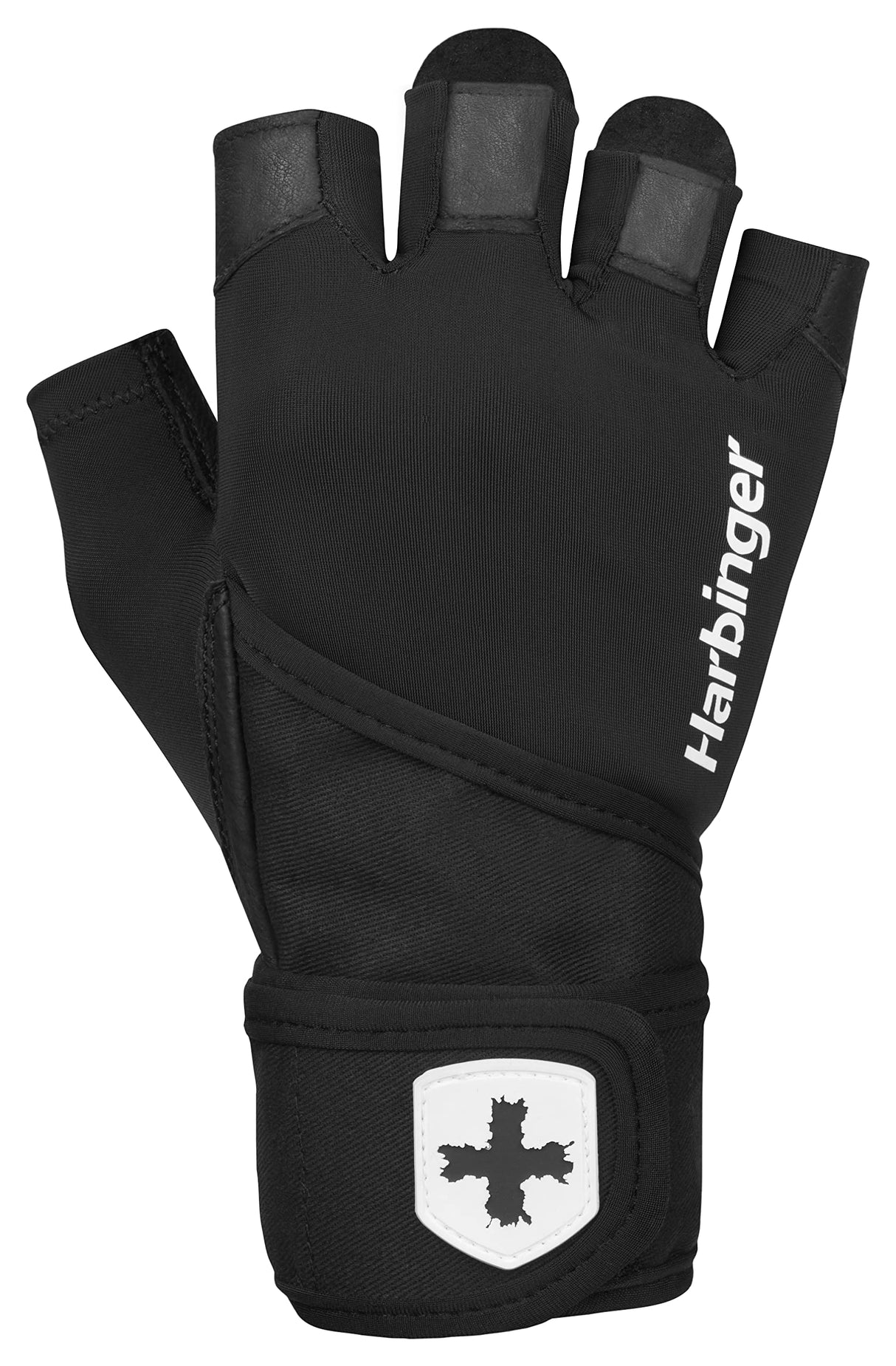 Harbinger Pro Wristwrap Gloves 2.0 for Weightlifting, Training, Fitness, and Gym Workouts with Wrist Support