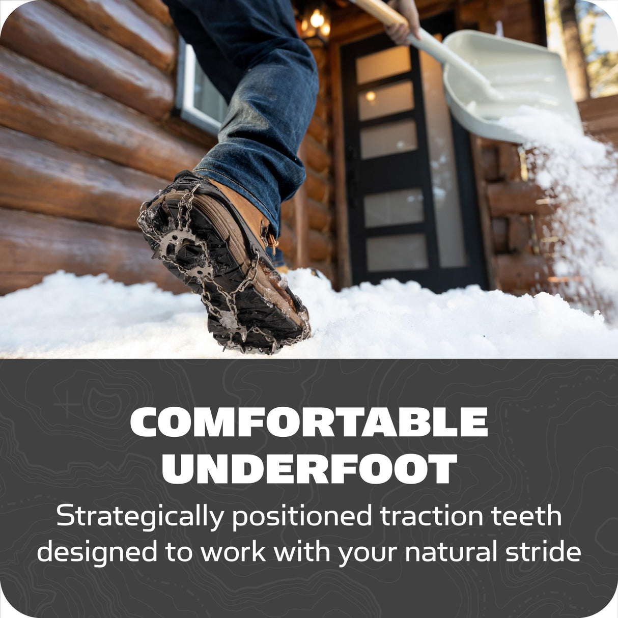 Yaktrax Adventure Grip - Durable Winter Traction Device with Stainless Steel Spikes for Ice and Snow, Flexible Thermoplastic Rubber Upper, Fits Various Footwear, Ideal for Hiking and Mountaineering