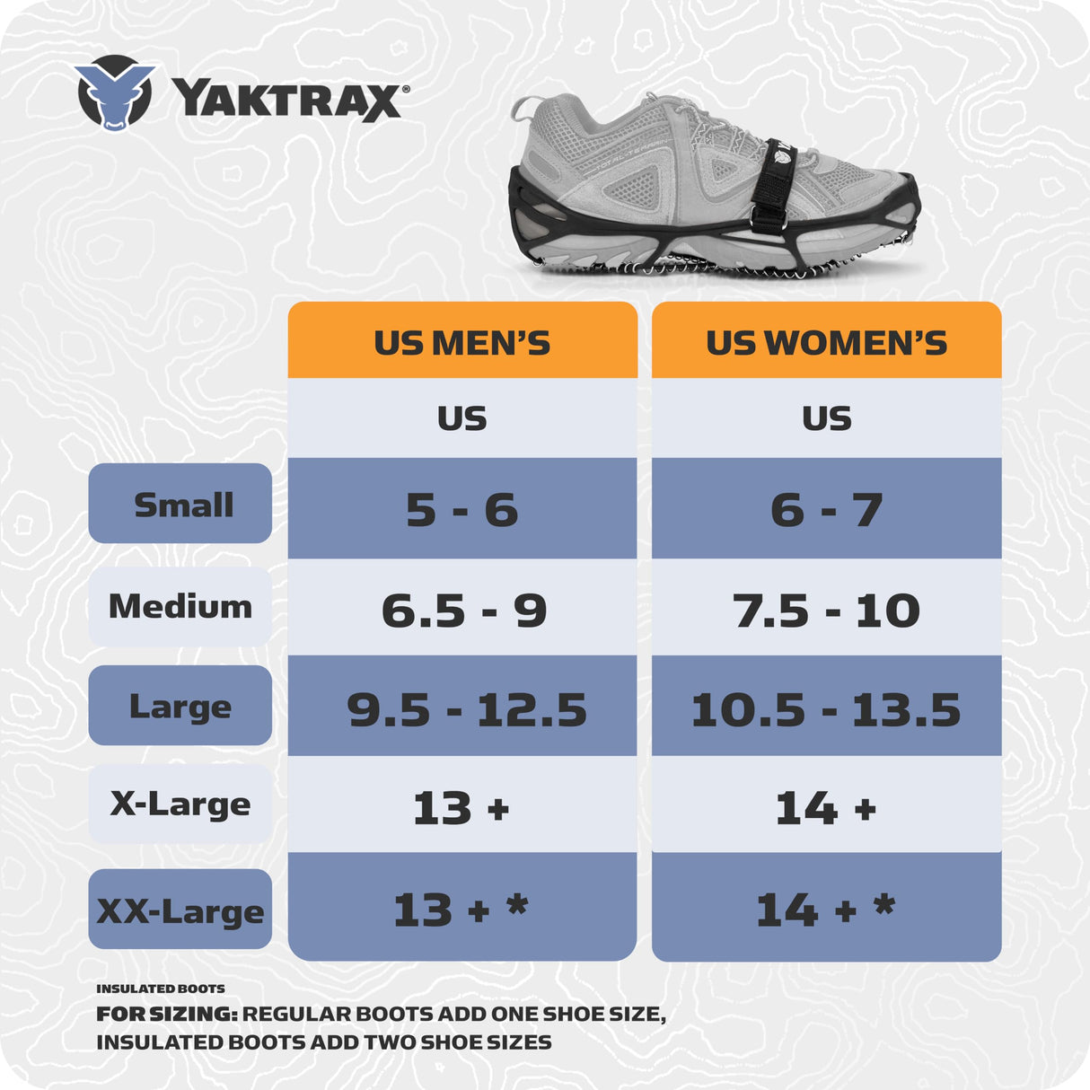 Yaktrax Pro Traction Cleats for Walking, Jogging, or Hiking on Snow and Ice