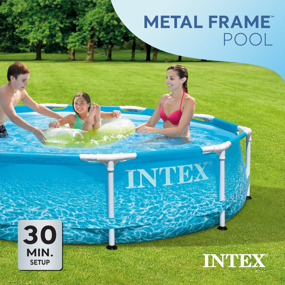 Intex 28206EH Large Round Above Ground Swimming Pool 10 Foot by 30 Inch