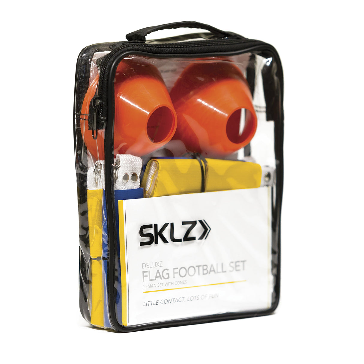 SKLZ 10 Man Flag Football + End Zone Pylons, Complete Indoor & Outdoor Training Set