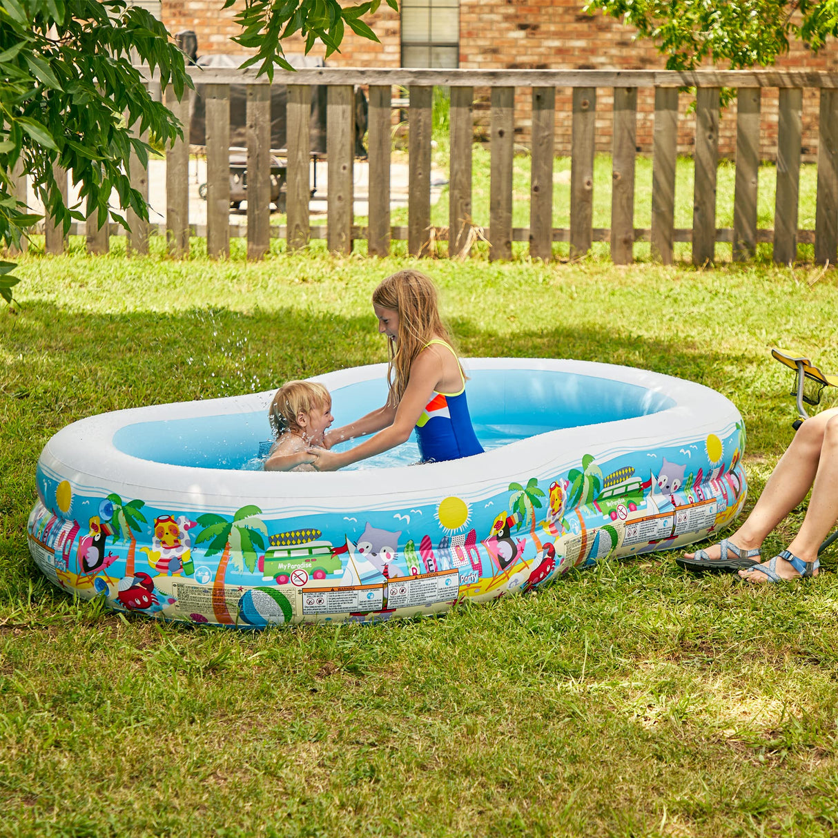Intex Swim Center Paradise Seaside Inflatable Kiddie Pool