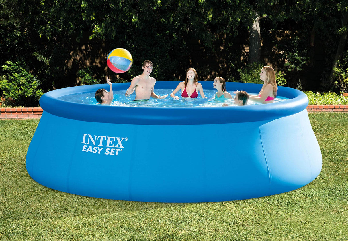 Intex 15ft x 48in Easy Set Above Ground Inflatable Pool w/Pump and Solar Cover