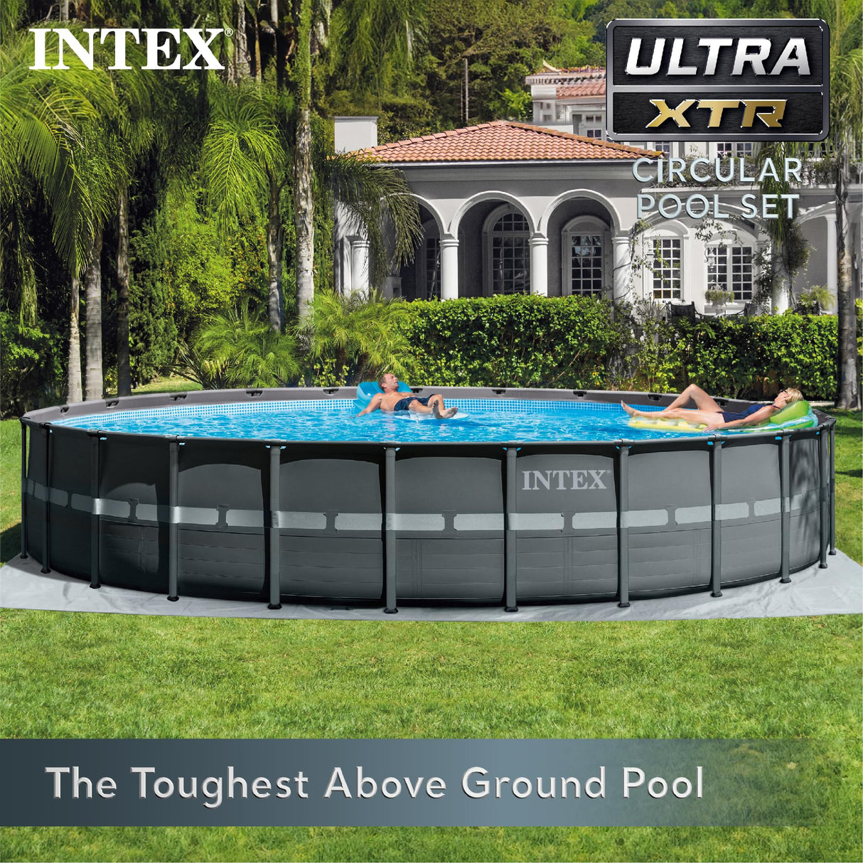Intex 26329EH Ultra XTR Deluxe Above Ground Swimming Pool Set: 18ft x 52in – Includes 2100 GPH Cartridge Sand Filter Pump – SuperTough Puncture Resistant – Rust Resistant – Easy to Assemble