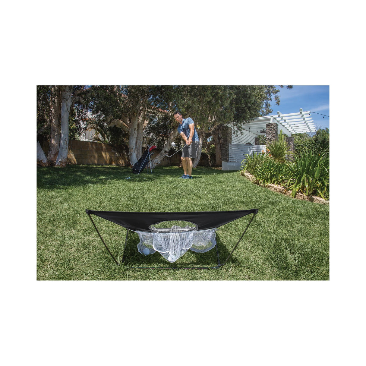 SKLZ Quickster Chipping Golf Net, Black + Balls 12 Pack