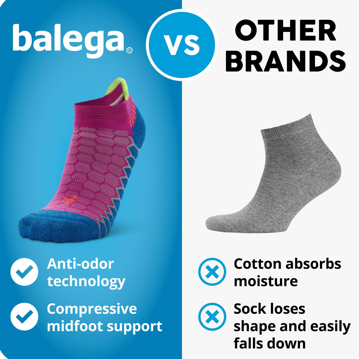 Balega Standard Silver No Show 3-Pack