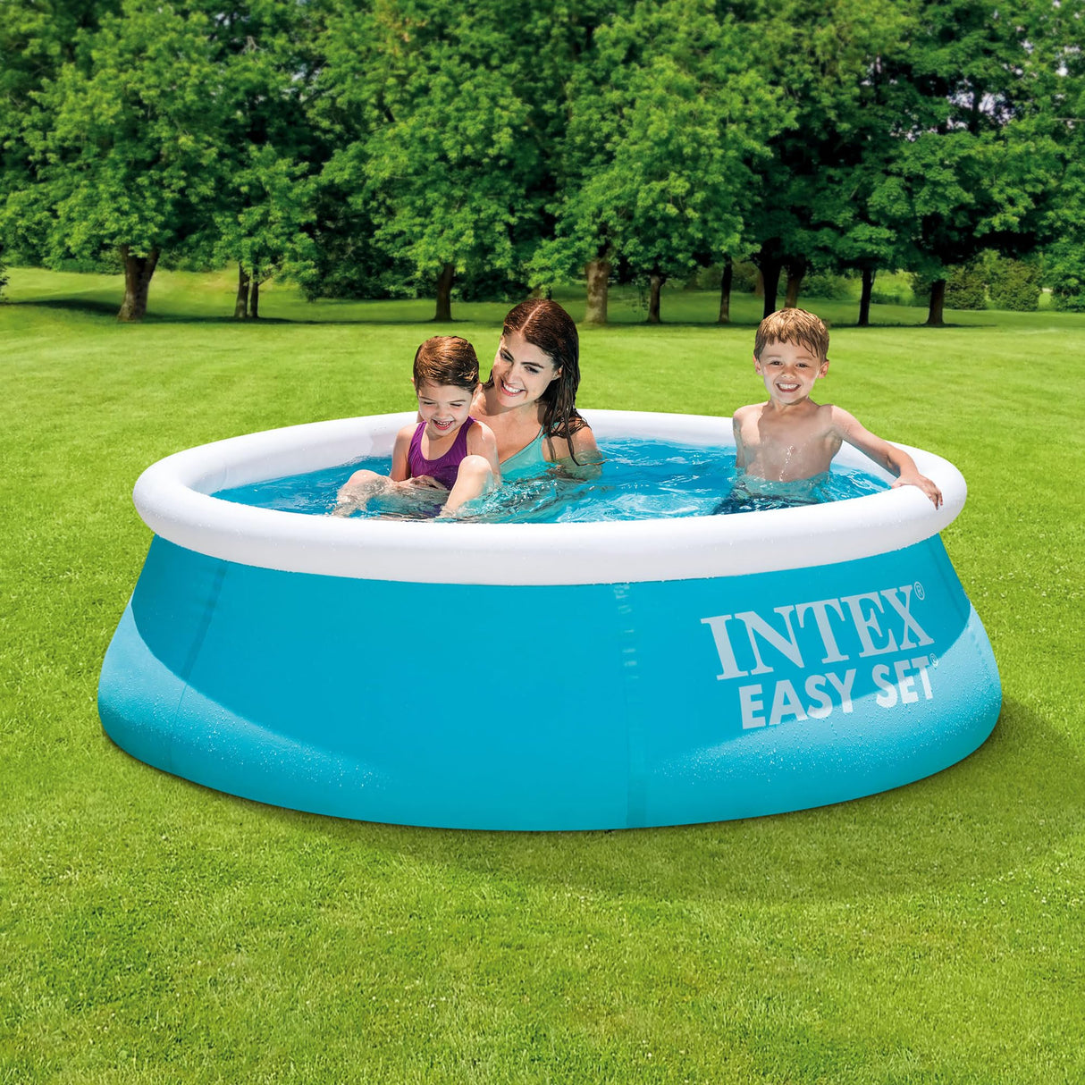 Intex Inflatable Portable Above Ground Outdoor Kids Swimming Pool, Blue