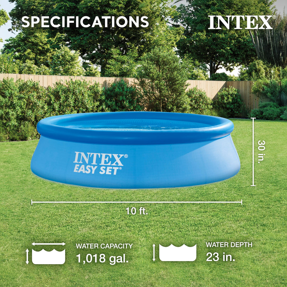Intex 28106EH Easy Set Inflatable Swimming Pool: 8ft x 24in