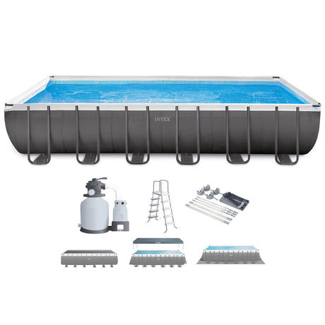 Intex Ultra XTR Frame 24' x 12' x 52" Above Ground Swimming Pool Set with Sand Filter Pump