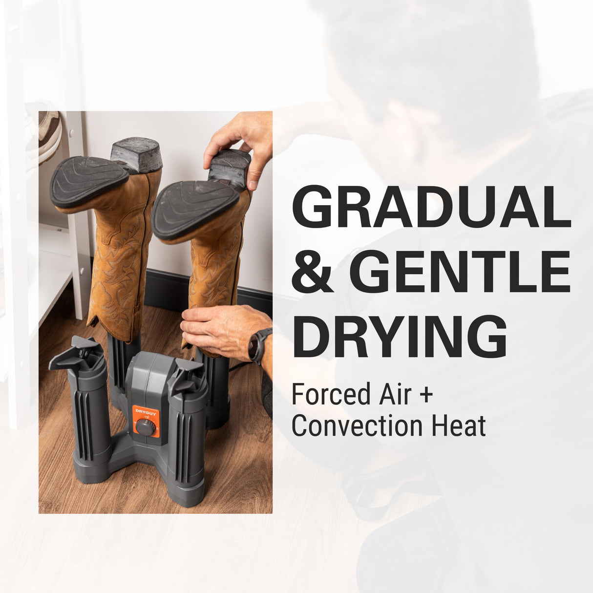 DryGuy Two-Pair Boot Dryer, Fast Convection & Forced Air Drying for Boots, Quiet, Compact Design, Odor Control with Optional Scent Pods, Dries 2 Pairs of Boots Simultaneously, Home or Garage Use