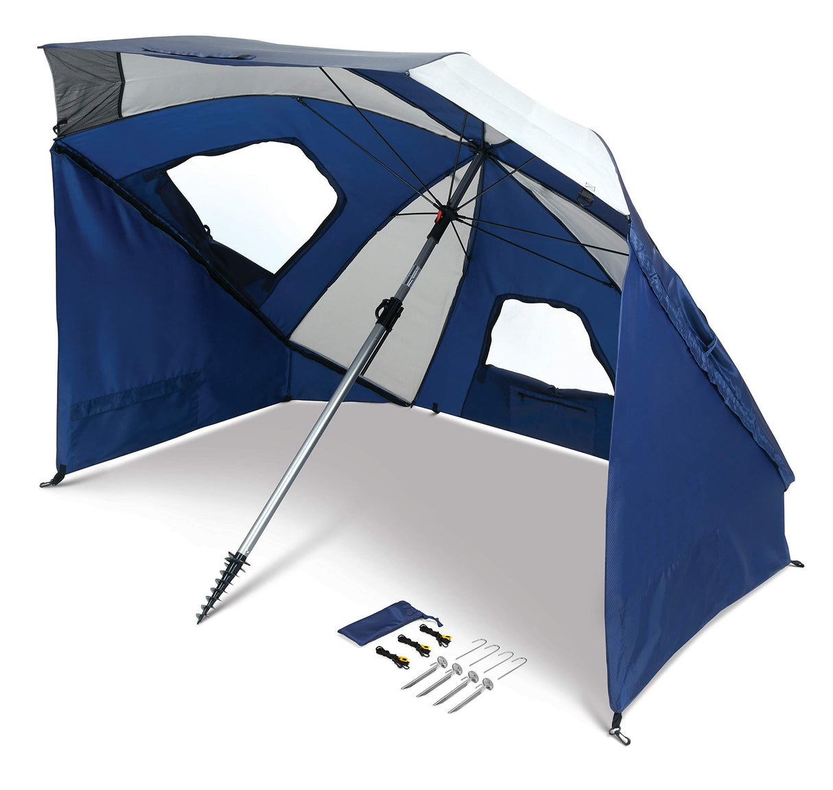 Sport-Brella Sunsoul Heavy-Duty UPF 50+ Umbrella Shelter (8-Foot),Navy