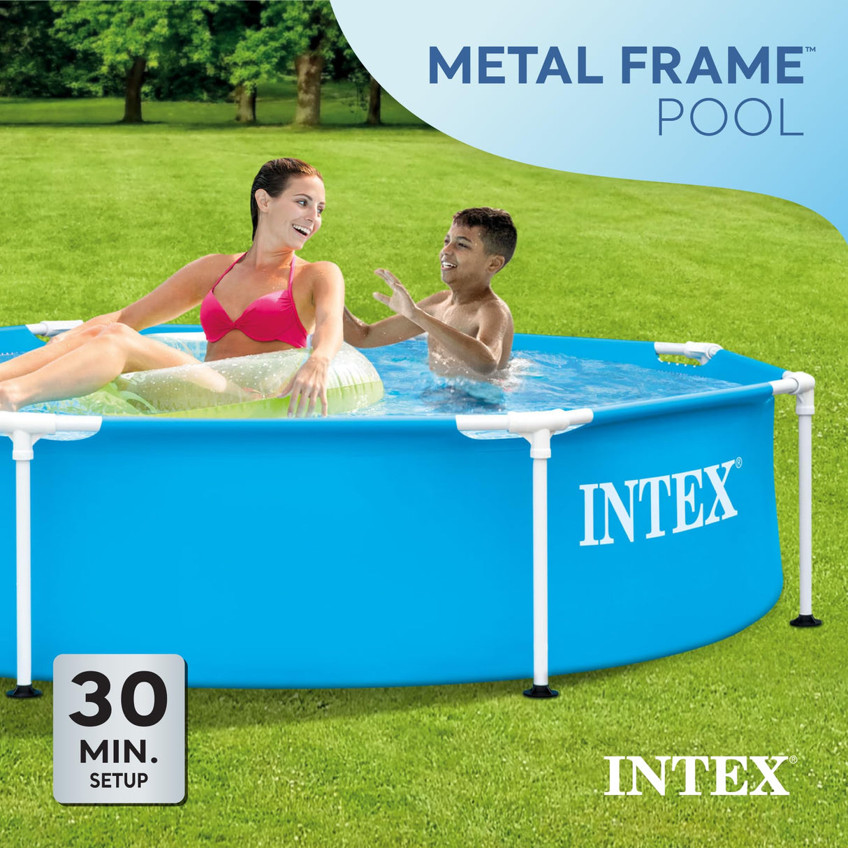 Intex 28205EH 8 Foot x 20 Inch Round Metal Frame