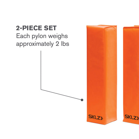 SKLZ Football End Zone Pylons (1 Pair),Orange